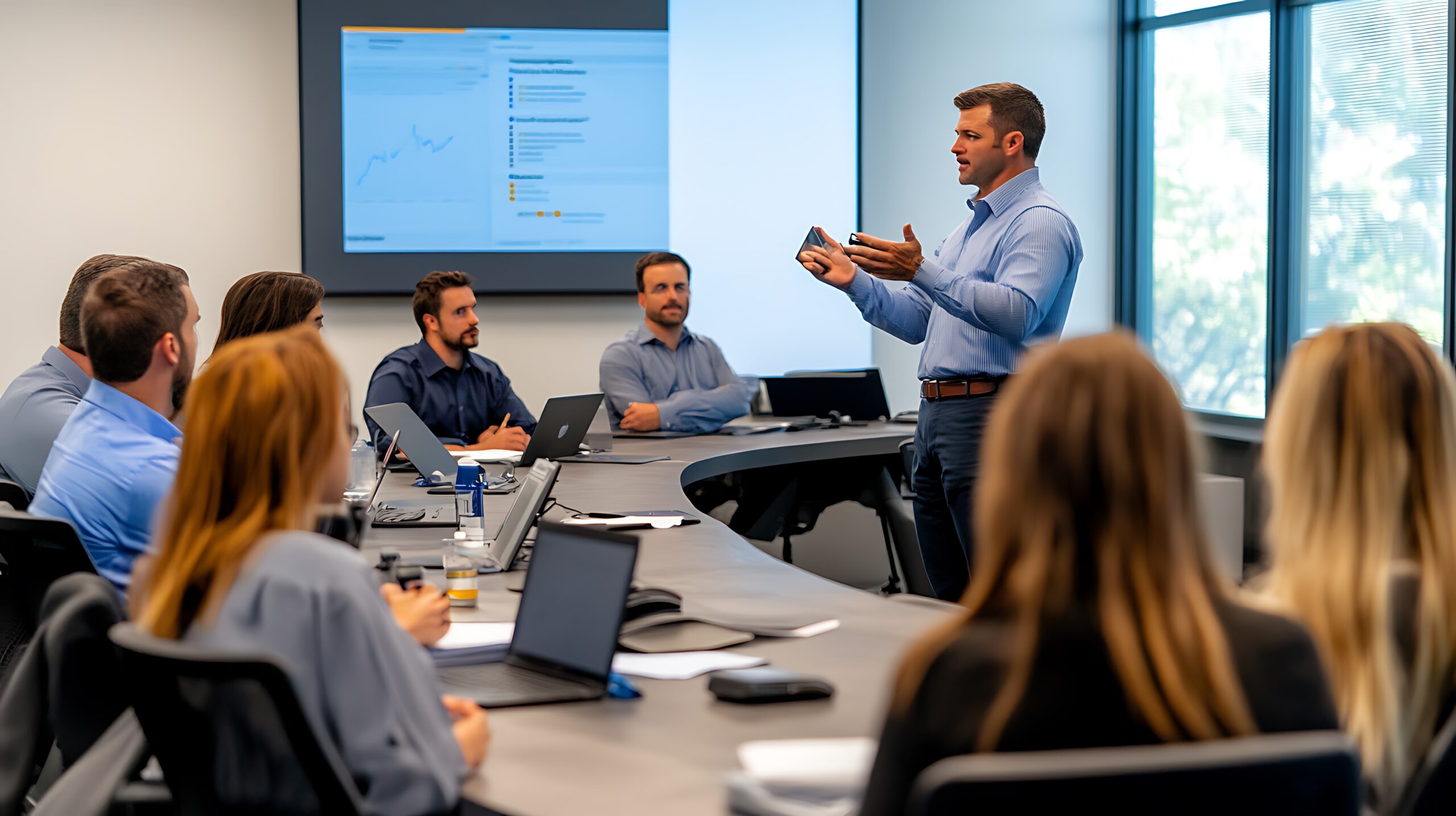 business-meeting-with-presentation-modern-office business-meeting-with-presentation-modern-office